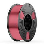 Red metal wire spool with black perforated reel and center hub