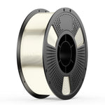 Cream metal wire spool with black perforated reel and center hub