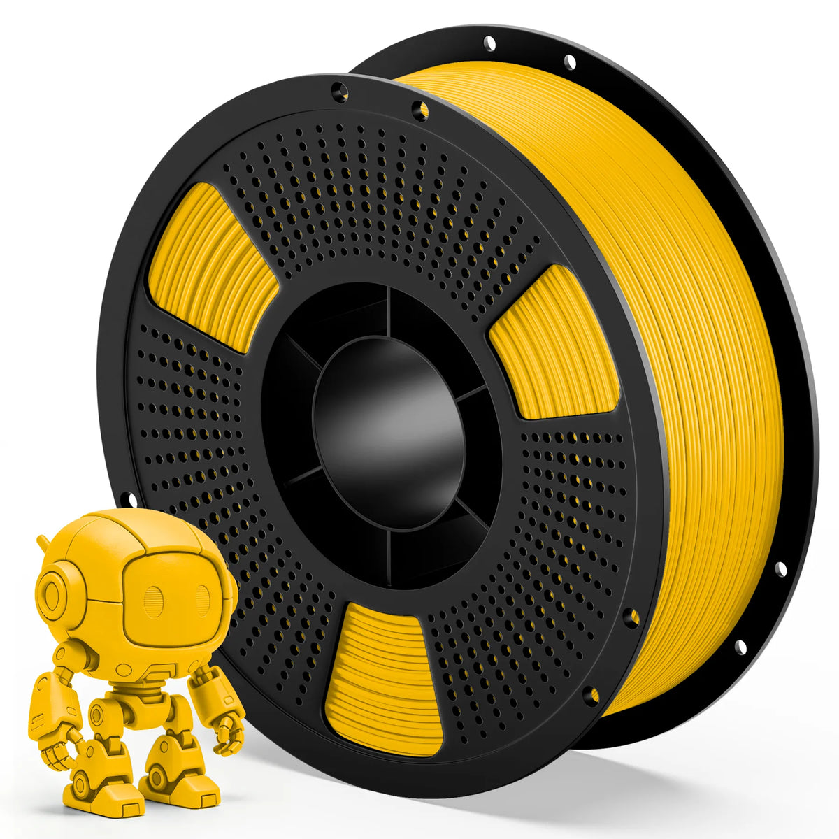 3D printing filament spool, yellow PCTG Basic