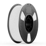 PLA 3D printing filament spool, white filament on black frame