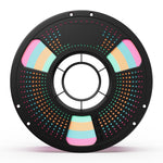 Side profile of Dreamy Rainbow silk PLA 3D printing filament