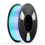 Silk PLA filament spool, pastel macaron rainbow gradient