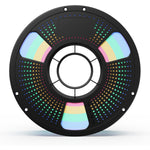 Side view of Macaron Rainbow silk PLA 3D printing filament