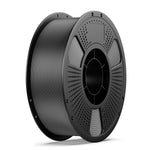 3D printing filament spool in dark gray with perforated spool plate