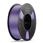 PLA+ 3D printing filament spool, purple filament roll with black hub and perforations